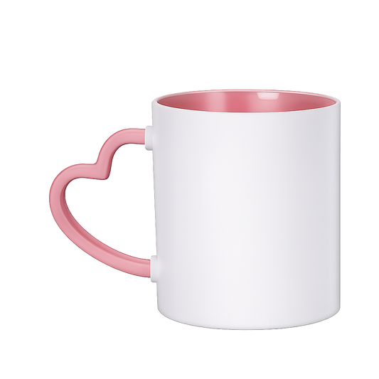 Custom Heart Shaped Ceramic Mug - Full Design